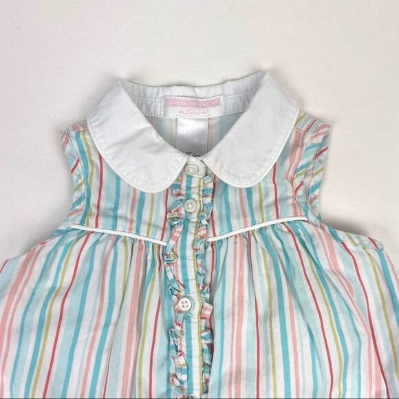 Janie & Jack Striped Sleeveless Dress 6-12 Months - Picture 2 of 9